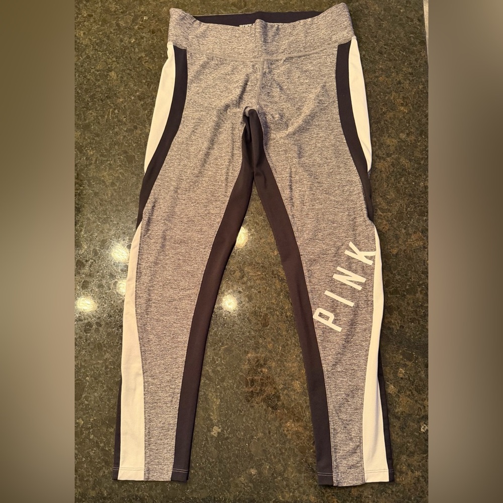 PINK Victoria's Secret Gray and Black Leggings